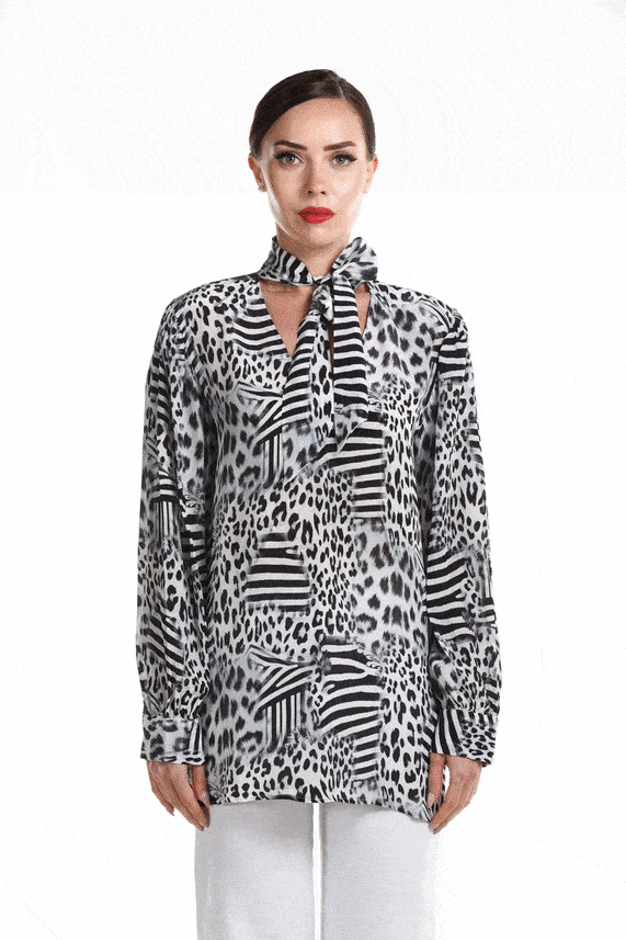 ANIMAL - BOHEME SHIRT WITH NECK TIE SHIRT - TheSwankStore