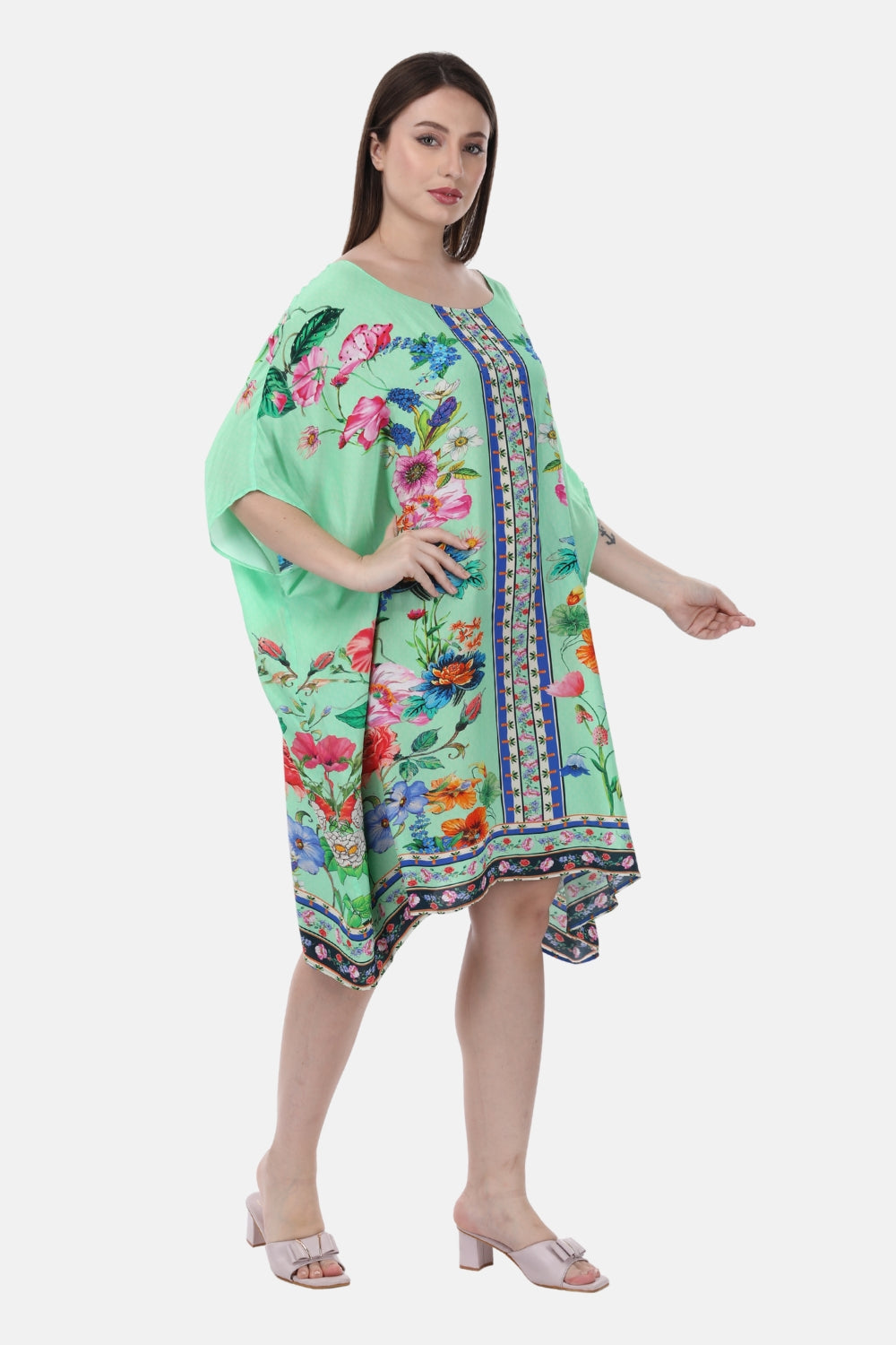 AMOUR GARDENIA - SHORT BOX KAFTAN - TheSwankStore