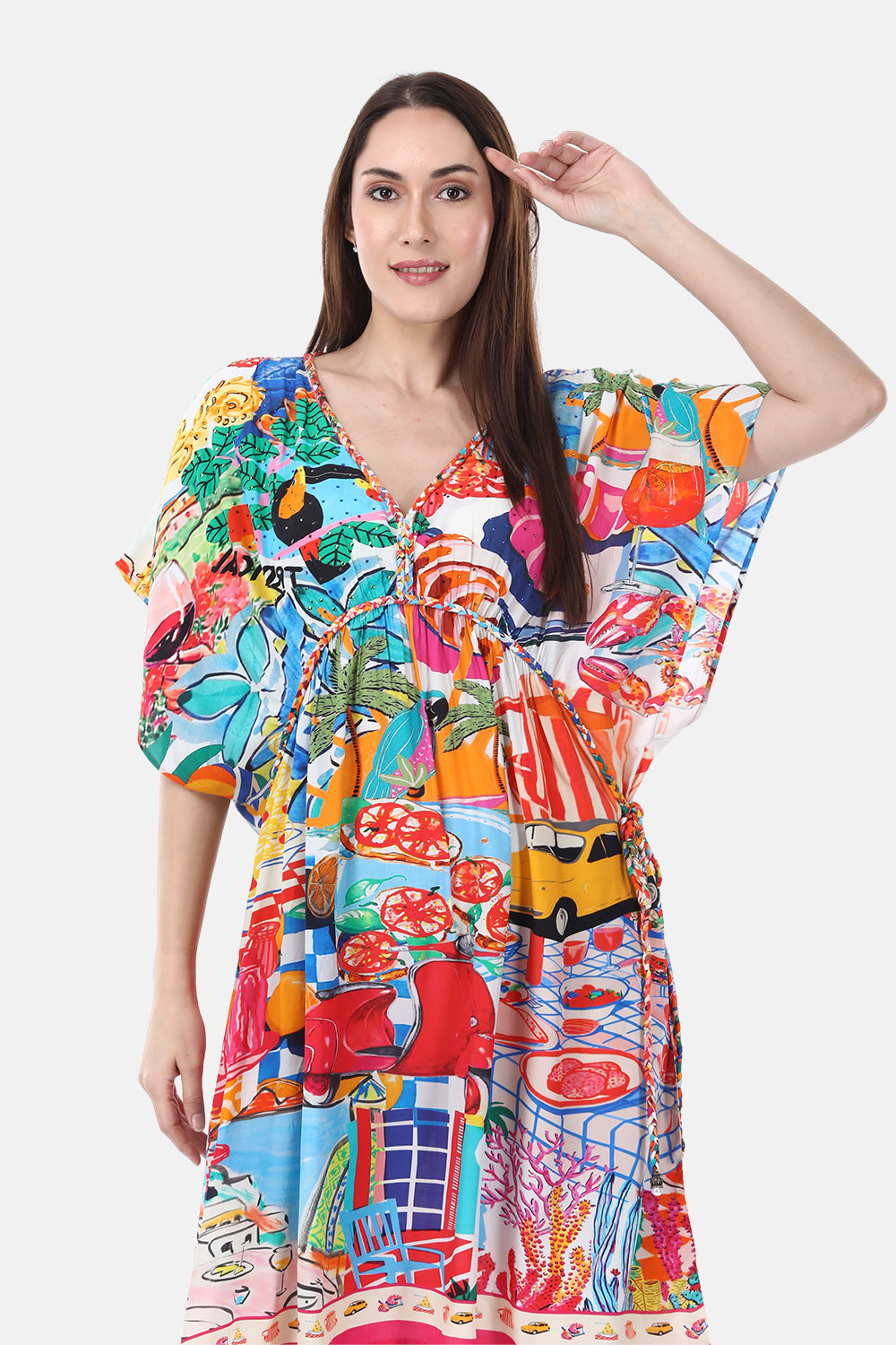 ITALY COTTAGE-SHORT KAFTAN - TheSwankStore