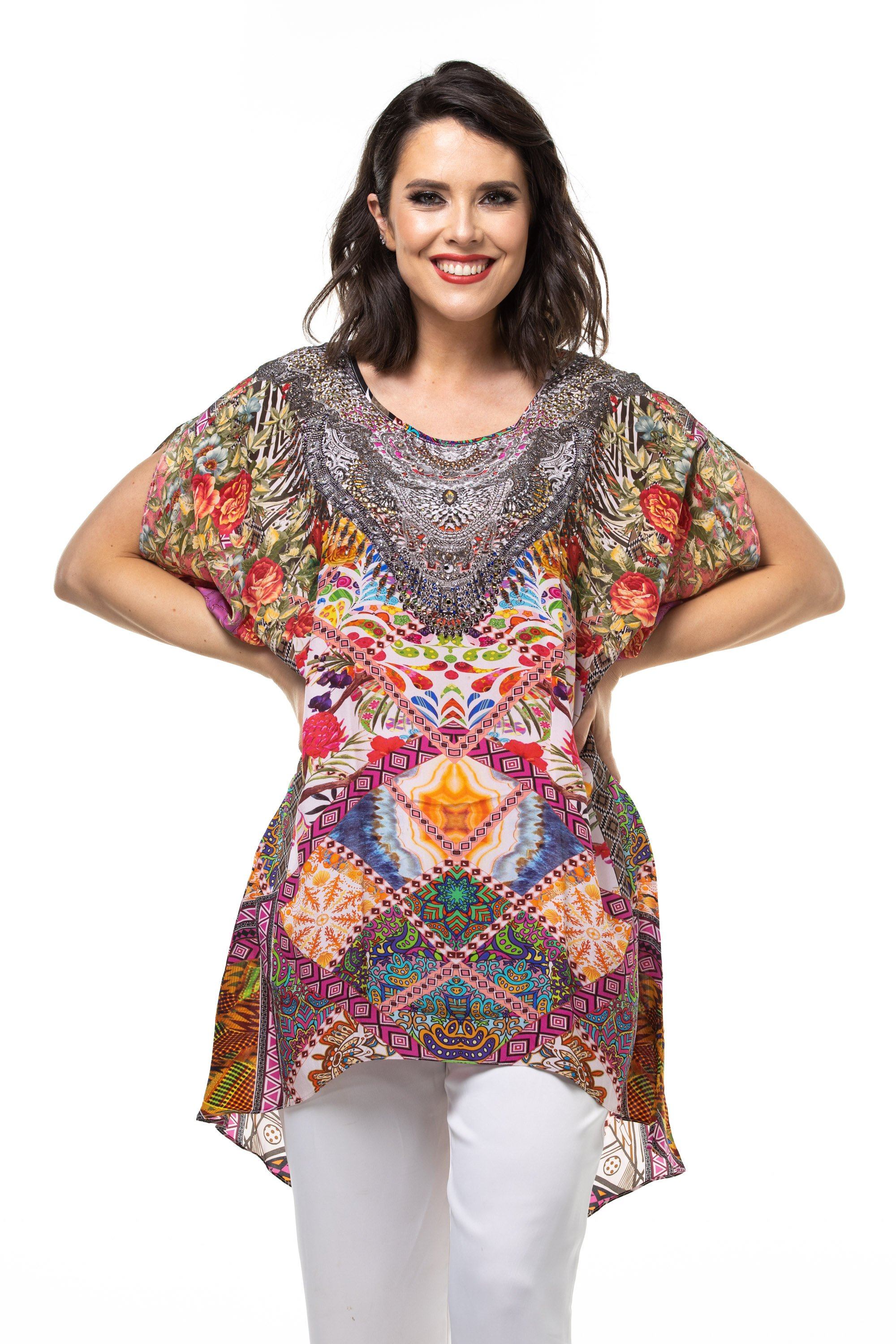 TUNISIA -  Kaftan Tunic Top (Longer Style) - TheSwankStore